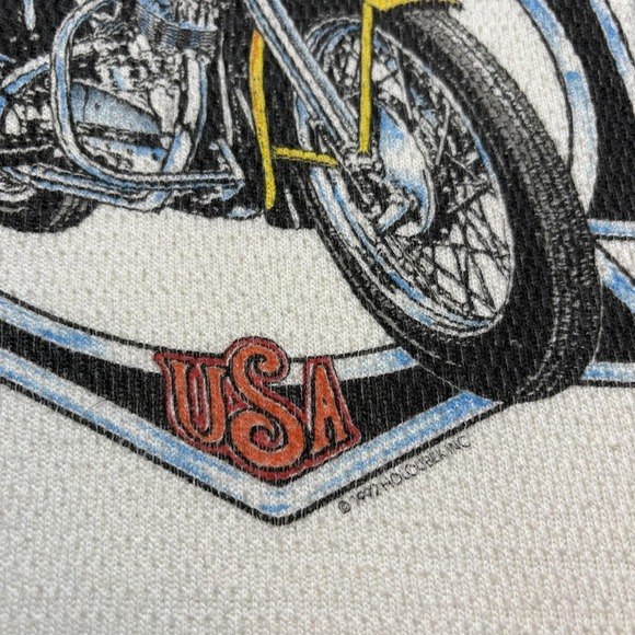 Vtg Harley-Davidson Thermal Shirt Mens Small White Motorcycle Long Sleeve 90s US - Picture 3 of 10